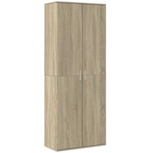 vidaXL Висок шкаф, сонома дъб, 70x35x180 см, инженерно дърво