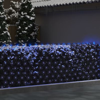 vidaXL Коледна светеща мрежа, синя, 4x4 м, 544 LED, за закрито/открито