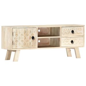 vidaXL ТВ шкаф 110x30x44 см, масивно мангово дърво