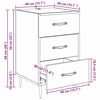 vidaXL Нощен шкаф Старо дърво 40 x 40 x 66 см Инженерно дърво