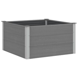 vidaXL Градинска повдигната леха, WPC, 100x100x54 см, сива