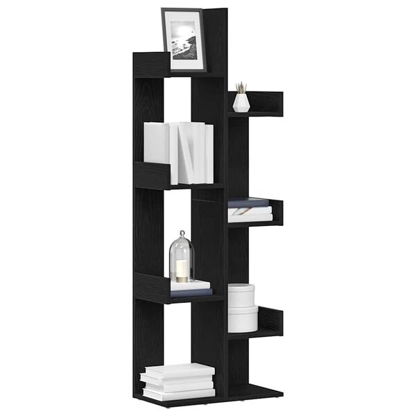 vidaXL Библиотека Черния дъб 48 x 25,5 x 140 см Инженерно дърво
