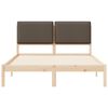 vidaXL Леглова рамка с тапицирана гръбна част Таупе 120 x 200 cm
