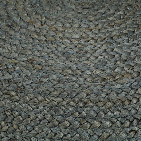 vidaXL Ръчно изработен пуф, маслинено зелено, 45x30 см, юта