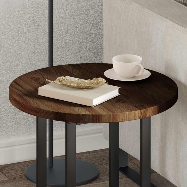 vidaXL Топ за маса Светло кафяво &Oslash; 50 x 2,5 cm Масивен дъб