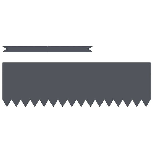 vidaXL Ограда за трева 50 pcs Антрацит 100 x 0.05 x 20 см