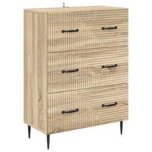 vidaXL Чекмеджетен шкаф Дъб сонома 66 x 34,5 x 89,5 см