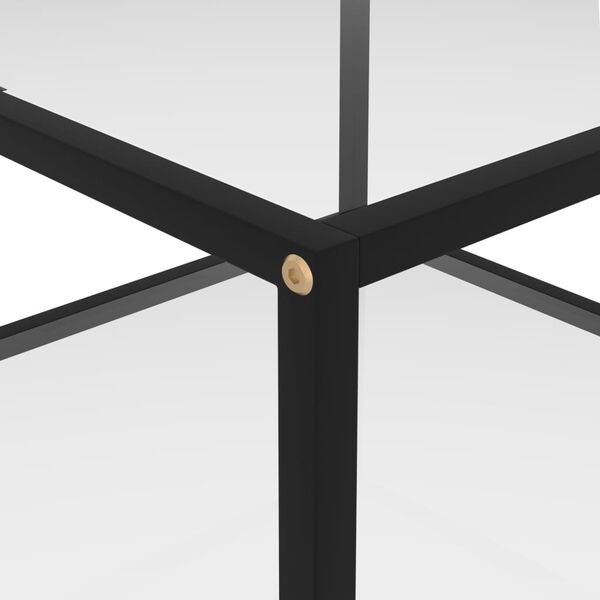 vidaXL Кафе маса, прозрачна, 60x60x35 cм, закалено стъкло