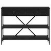 vidaXL Конзолна маса с чекмедже Черния дъб 100 x 34,5 x 75 см Дърво