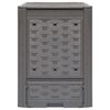 vidaXL Компостери, 3 бр, кафяви, 60x60x83 см, 900 л, пластмасов ратан
