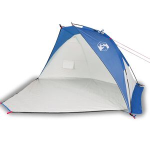 vidaXL Плажна палатка лазурносиня 268x223x125 см 185T полиестер