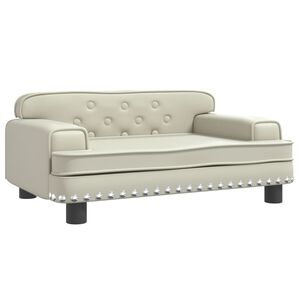 vidaXL Детски диван кремав 70x45x30 см изкуствена кожа