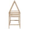 vidaXL Таванско легло със стълба и покрив, 80x200 см, бор масив