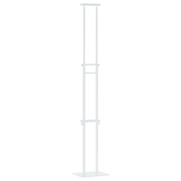 vidaXL Стендове за търговски прояви Бяло 30 x 23,5 x 210 см Стомана