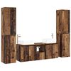 vidaXL Комплект мебели за баня 5 бр. Старо дърво 33 x 34,5 x 160 см