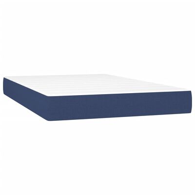 vidaXL Матрак за легло с покет пружини синьо 120x200x20 см плат