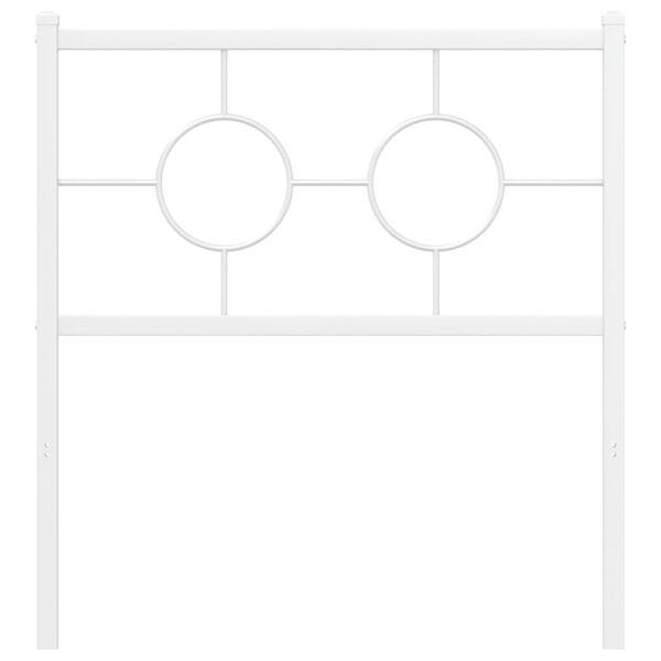 vidaXL Метална табла за глава, бяла, 80 см