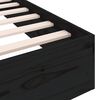 vidaXL Рамка за легло черна масивно дърво 75x190 см Small Single