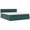 vidaXL Османска легло с матраци, тъмнозелено, 180x200 см, кадифе