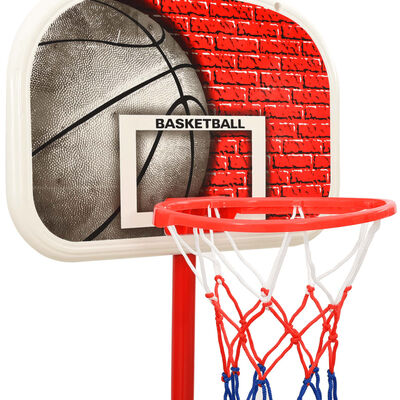 vidaXL Преносим баскетболен комплект, регулируем, 138,5-166 см