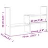 vidaXL Поставка за монитор, бяла, (39-72)x17x43 см, бор масив