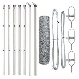 vidaXL Стълб за ограда. Сребрист