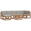 vidaXL Комплект дивани за открито 8 pcs Естествено и светло сиво