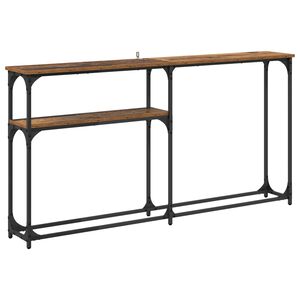 vidaXL Конзолнамаса Старо дърво 145 x 22,5 x 75 см Инженерна дървесина