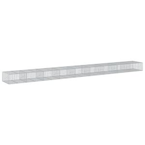 vidaXL Габионна кошница с покритие, 900x100x50 см, поцинковано желязо