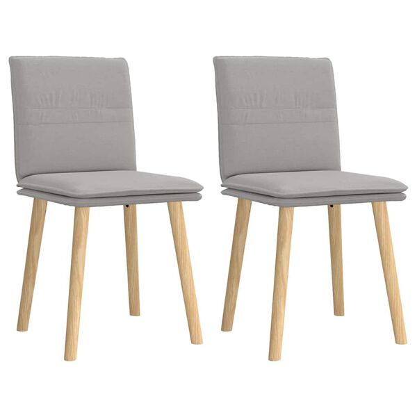 vidaXL Трапезни столове 2 бр Cloud сив плат