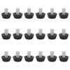 315594 vidaXL Adjustable Furniture Feet M8 18 pcs Black