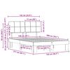 vidaXL Леглова рамка с тапицирана гръбна част Светлосиво 140 x 200 cm