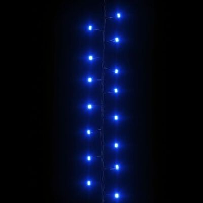 vidaXL Компактен LED стринг с 2000 LED синьо 45 м PVC
