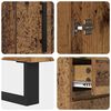 vidaXL Служебен шкаф с чекмедже Старо дърво 69,5 x 34 x 90 см