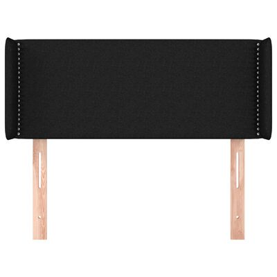 vidaXL Горна табла за легло, черна, 103x16x78/88 см, плат
