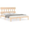 vidaXL Рамка за легло с табла King Size масивно дърво