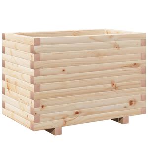 vidaXL Градинска кашпа 70x40x49,5 см масивна борова дървесина