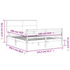 vidaXL Рамка за легло с табла бяла King Size масивно дърво