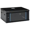 vidaXL Мрежови шкафове със съхранение Черно 600 x 450 x 285 mm Стомана