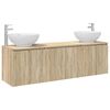 vidaXL Комплект шкафове за баня 3 бр. Дъб сонома 49,5 x 44,5 x 65 см