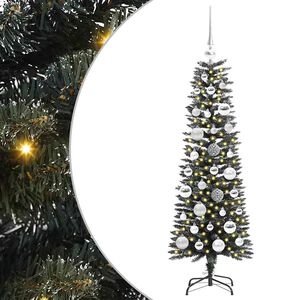 vidaXL С изкуствено коледно дърво с 150 LED светодиода Зелен 120 cm