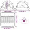 vidaXL Семейна палатка кабина 6-местна сиво-оранжева водоустойчива