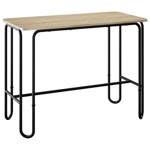 vidaXL Трапезна маса 100 x 50 x 75 cm Инженерна дървесина Дъб сонома