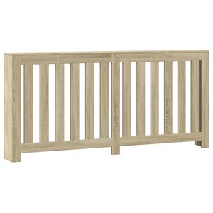 vidaXL Капак за радиатор, дъб сонома, 175x20x82 см, инженерно дърво