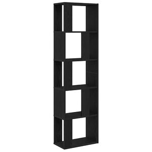 vidaXL Библиотека/разделител за стая, черна дъб, 45x24x159 см, ПДЧ