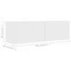 vidaXL Комплект ТВ шкафове от 2 части, бял, инженерно дърво