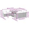 vidaXL Градински диван с възглавници 11 части бежов полиратан акация