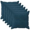 vidaXL Калъфка за възглавница 6 pcs HOUTEN Синьо 80 x 80 cm Кадифе
