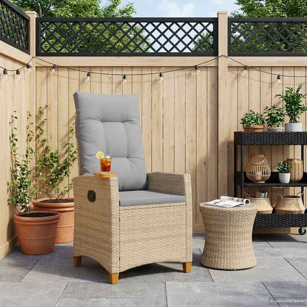 vidaXL Регулируем стол с плоча за чай 62 x 64 x 112 см полиратан