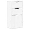 vidaXL Страничен шкаф с чекмеджета ODDA White 40x24x79 cm